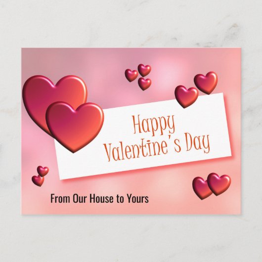 Frohen Valentinstag Postkarte (Vorderseite)
