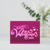 Frohen Valentinstag Postkarte (Stehend Vorderseite)