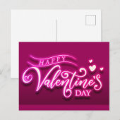 Frohen Valentinstag Postkarte (Vorne/Hinten)