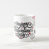 Frohen Valentinstag Romantische Silhouette  Kaffeetasse (Mittel)