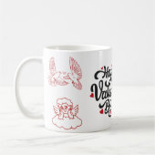 Frohen Valentinstag Romantische Silhouette  Kaffeetasse (Links)