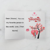 Frohen Valentinstag – romantisches Paar Karte (Innenseite)