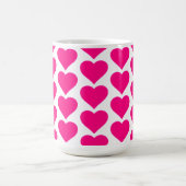 Frohen Valentinstag - rosa Herz Akzent Kaffeetasse (Mittel)