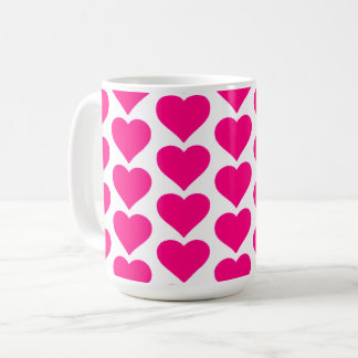 Frohen Valentinstag - rosa Herz Akzent Kaffeetasse