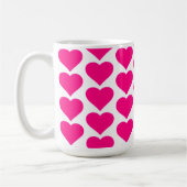 Frohen Valentinstag - rosa Herz Akzent Kaffeetasse (Links)