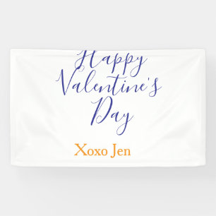Frohen Valentinstag rosa lila xoxo Liebe Name c Banner