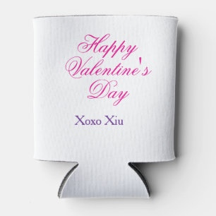 Frohen Valentinstag rosa lila xoxo Liebe Name c Dosenkühler
