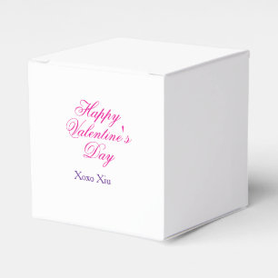 Frohen Valentinstag rosa lila xoxo Liebe Name c Geschenkschachtel