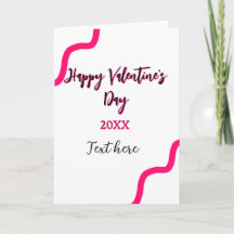 Frohen Valentinstag rosa schwarze Spirale fett Buc