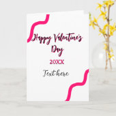 Frohen Valentinstag rosa schwarze Spirale fett Buc Karte (Gelbe Blume)