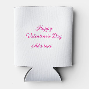 Frohen Valentinstag rosa Text Namensnachricht Dosenkühler