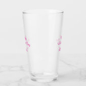 Frohen Valentinstag rosa Text Namensnachricht Glas (Links)