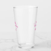 Frohen Valentinstag rosa Text Namensnachricht Glas (Rechts)