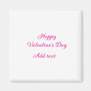 Frohen Valentinstag rosa Text Namensnachricht Magnet