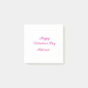 Frohen Valentinstag rosa Text Namensnachricht Post-it Klebezettel