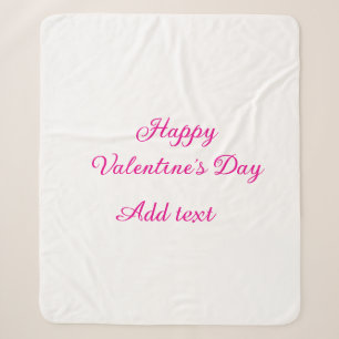 Frohen Valentinstag rosa Text Namensnachricht Sherpadecke