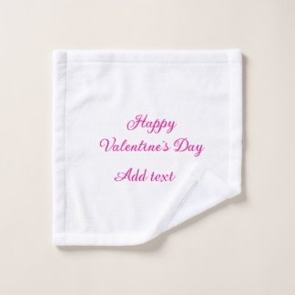 Frohen Valentinstag rosa Text Namensnachricht Waschlappen
