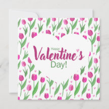 Frohen Valentinstag rosa Tulpen