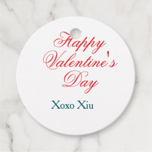Frohen Valentinstag rot blau xoxo Liebe Name Geschenkanhänger