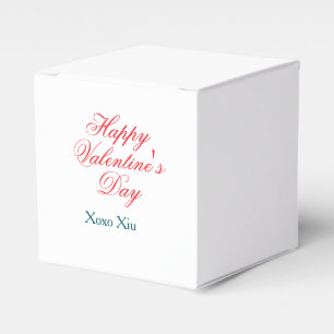 Frohen Valentinstag rote blaue xoxo Liebe Name Geschenkschachtel
