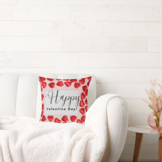 Frohen Valentinstag – Roter Herz Muster Romantisch Kissen