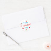 Frohen Valentinstag Runder Aufkleber (Umschlag)