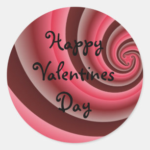 Frohen Valentinstag Runder Aufkleber