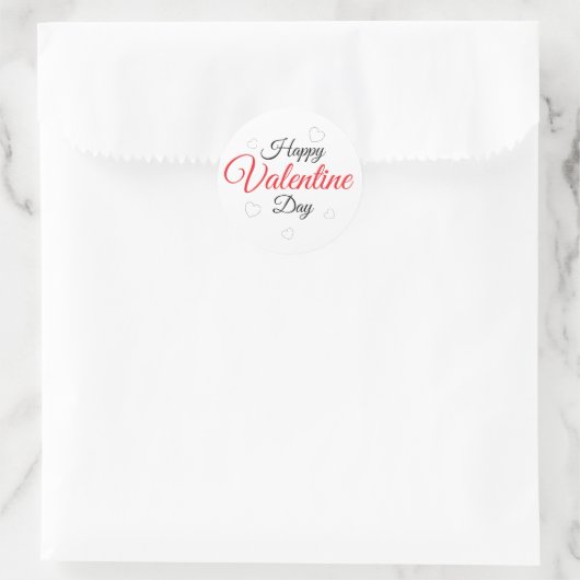 Frohen Valentinstag Runder Aufkleber (Tasche)