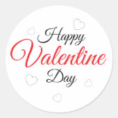 Frohen Valentinstag Runder Aufkleber (Vorderseite)