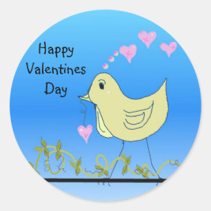 Frohen Valentinstag Runder Aufkleber
