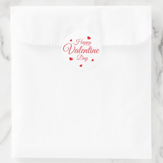 Frohen Valentinstag Runder Aufkleber (Tasche)