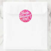 Frohen Valentinstag Runder Aufkleber (Tasche)