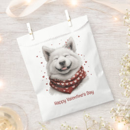 Frohen Valentinstag Samojede-Hund Geschenktütchen