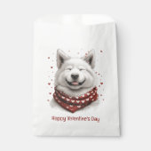 Frohen Valentinstag Samojede-Hund Geschenktütchen (Vorderseite)