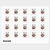 Frohen Valentinstag Samojede-Hund Quadratischer Aufkleber (Blatt)