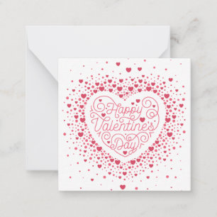 FROHEN VALENTINSTAG / Schreibwaren-Notizkarte Mitteilungskarte
