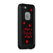 Frohen Valentinstag schwarz LifeProof iPhone Hülle (Hinten/Rechts)