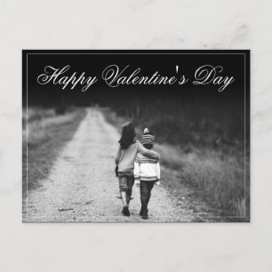 Frohen Valentinstag - Seite an Seite Postkarte