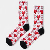 Frohen Valentinstag Socken (Linkes Detail)