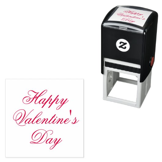 Frohen Valentinstag Stylischer Text Permastempel (Beispiel)