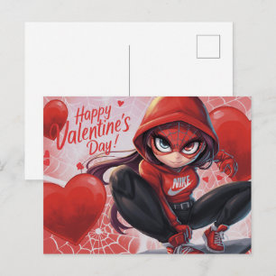 Frohen Valentinstag Super-Held -6 Postkarte