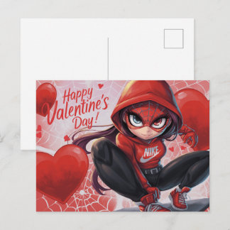 Frohen Valentinstag Super-Held -6 Postkarte