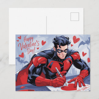 Frohen Valentinstag Super-Helden -4 Postkarte