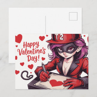 Frohen Valentinstag Superhelden -2 Postkarte