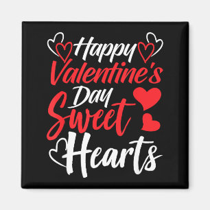 Frohen Valentinstag Süße Herzen Paare Valenti Magnet