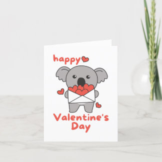 Frohen Valentinstag süßer Koala Feiertagskarte