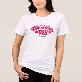 Frohen Valentinstag süßes rotes Herz Tri-Blend Shirt