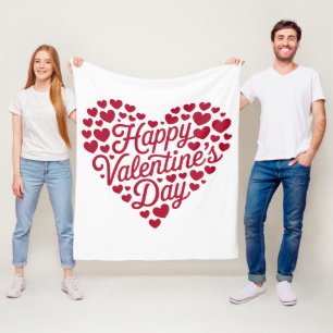 Frohen Valentinstag Valentine Liebe Herz Fleecedecke