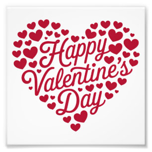 Frohen Valentinstag Valentine Liebe Herz Fotodruck