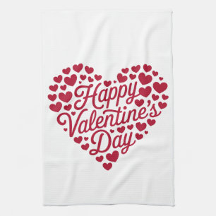 Frohen Valentinstag Valentine Liebe Herz Geschirrtuch